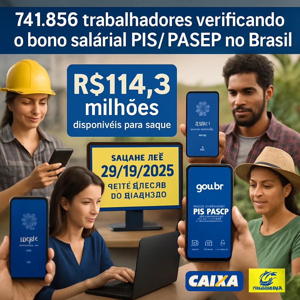 Abono salarial PIS/PASEP 2023: R$114,3 mi para 741.856 trabalhadores até 2025
