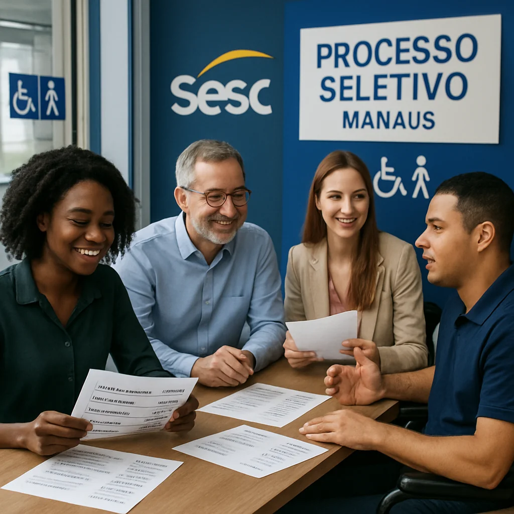 Processo seletivo SESC Manaus: 4 vagas até domingo (14/09), incluindo PCD