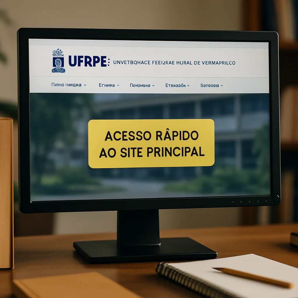 Acesso rápido à UFRPE: Clique e abra o site oficial da Universidade Federal Rural de Pernambuco