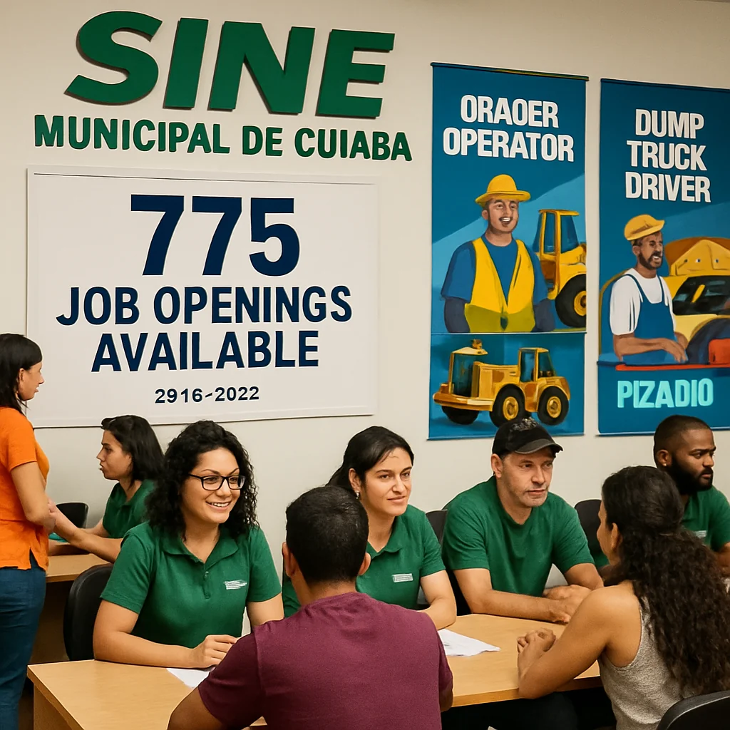 Sine Cuiabá anuncia 775 vagas com salários e benefícios imperdíveis