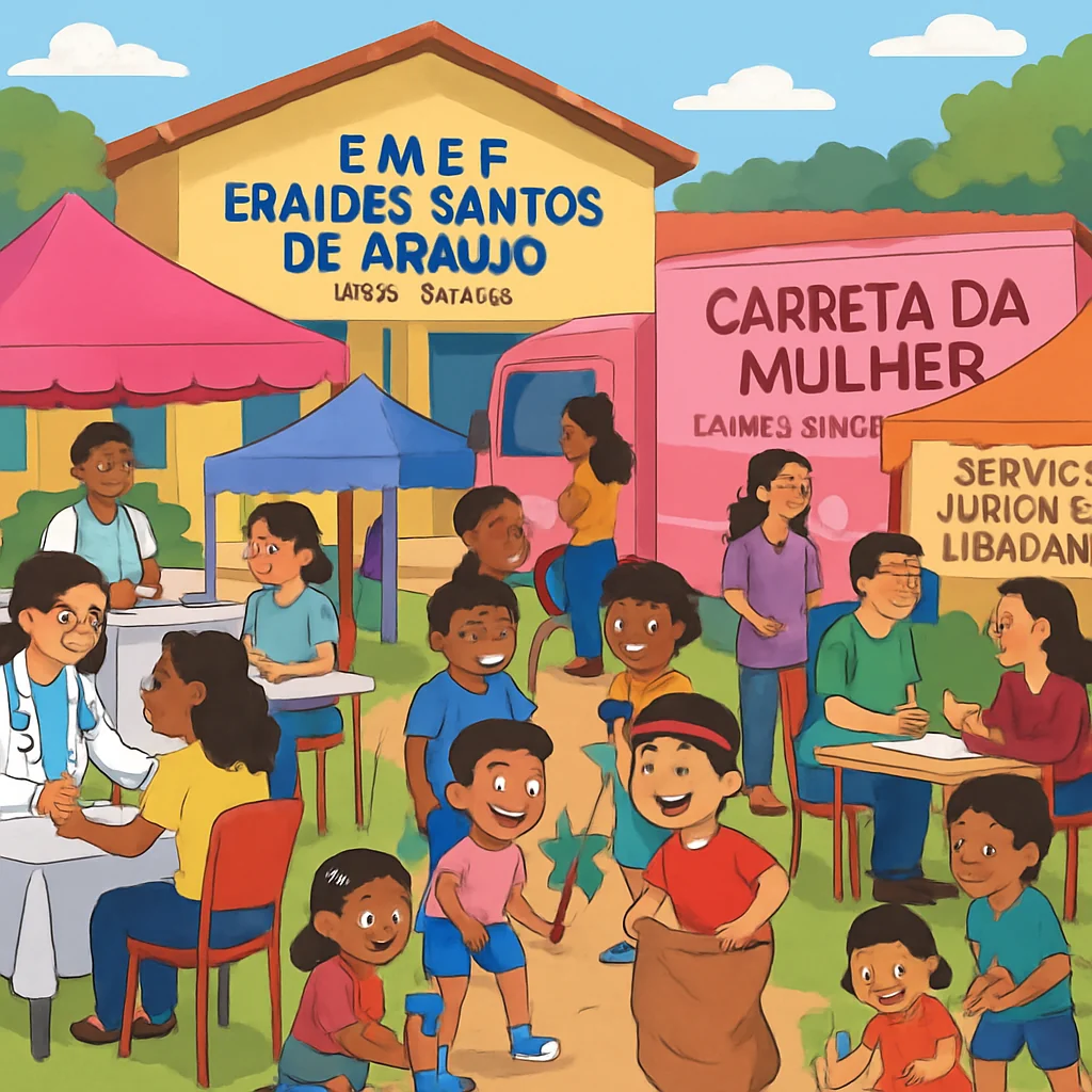 Ação Gratuita na E.M.E.F Eraides Santos: Saúde, Cidadania e Lazer