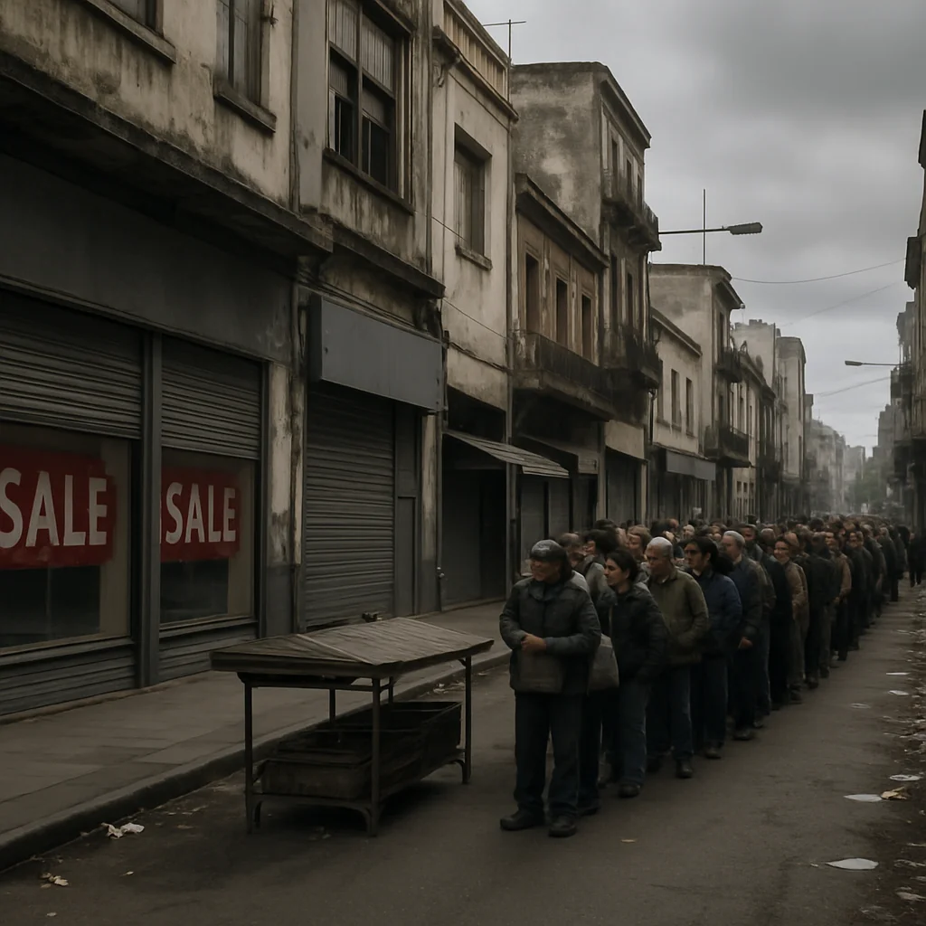 Economia argentina e vida deteriorada sob gestão de Javier Milei em 2024
