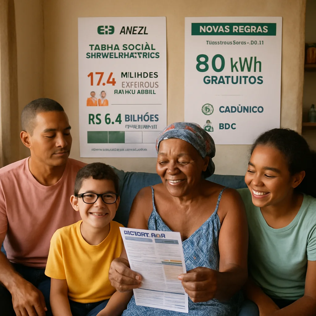 ANEEL garante R$6,4 bi em descontos na conta de luz para 17,4 mi famílias