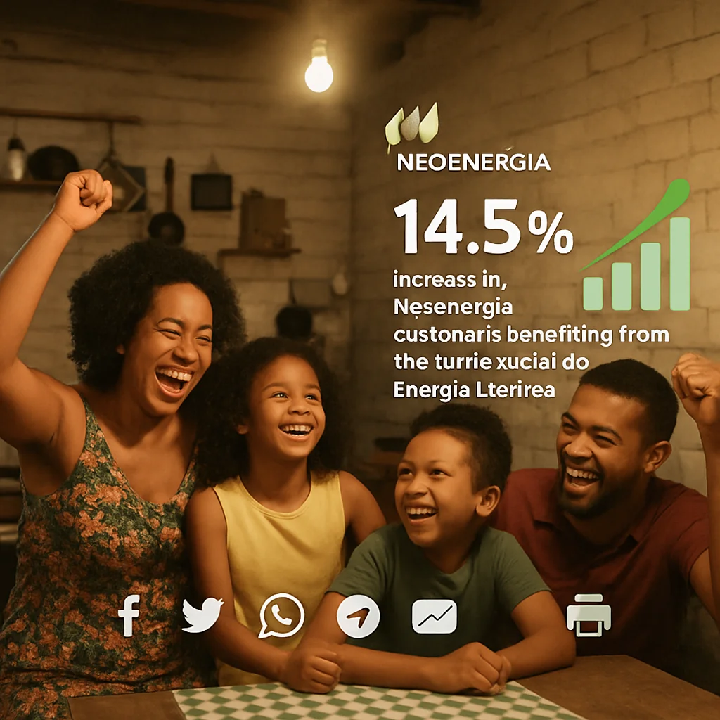 Neoenergia PE: conta de luz zerada cresce 14,5% com nova TSEE