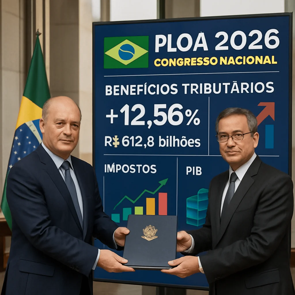 PLOA 2026 prevê R$612,8 bi em benefícios fiscais e alta de 12,56%