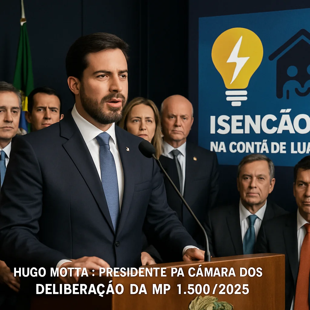 Hugo Motta confirma deliberação da MP 1.300/2025 que isenta conta de luz