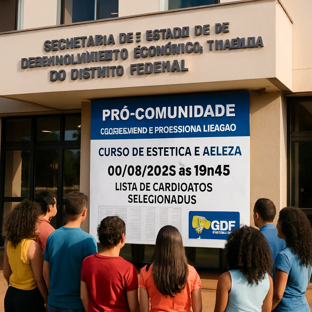 Noticia aberto 09/09/2025 às 19h45: Lista de Selecionados Pró-Comunidade Estética DF