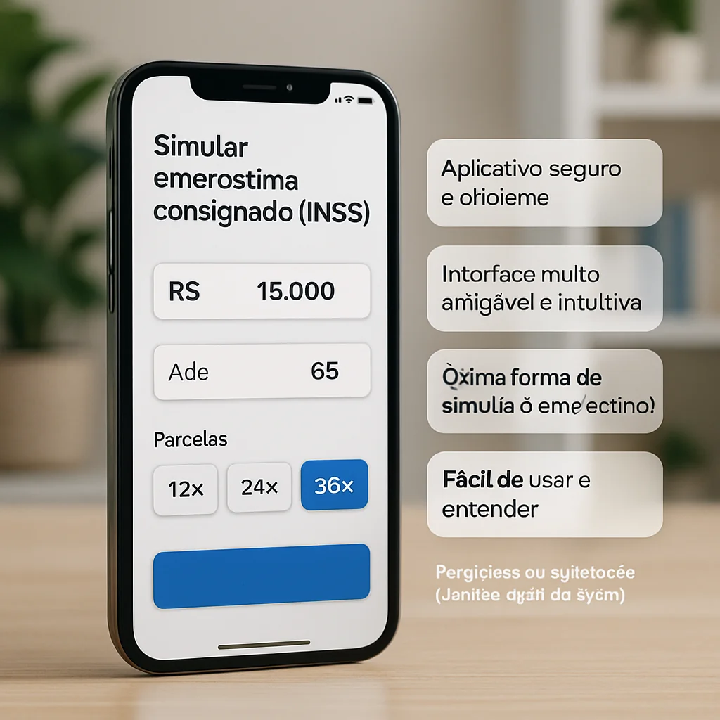 Aplicativo fácil de usar: Comentários reais e empréstimo consignado INSS