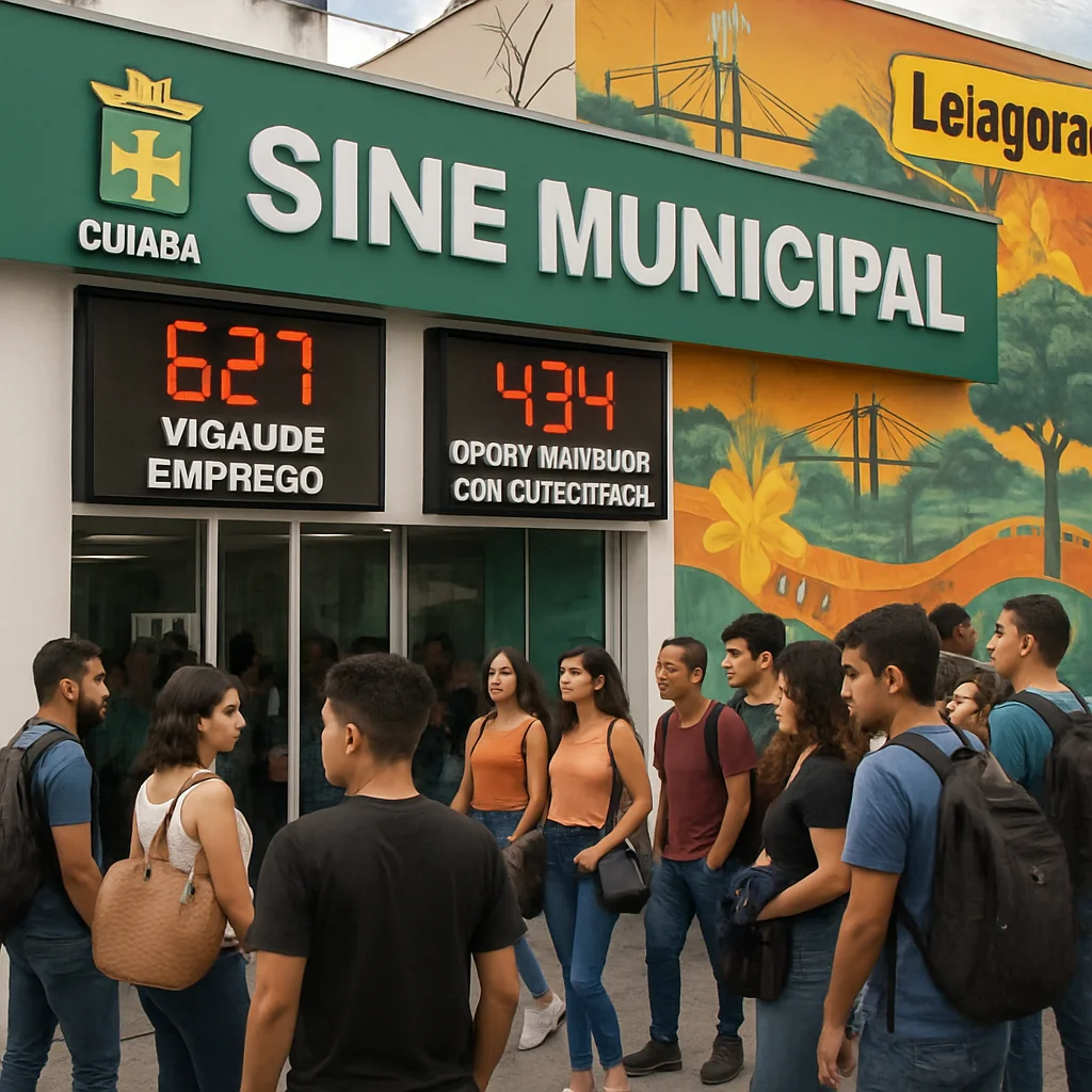 SINE Cuiabá oferta 627 vagas com 434 sem exigência de experiência