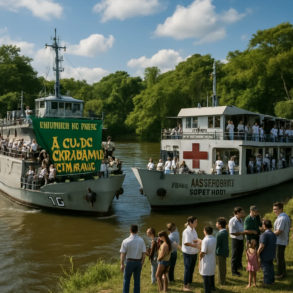 Marinha do Brasil apoia TRF3 no JEF Itinerante Fluvial no Pantanal MS