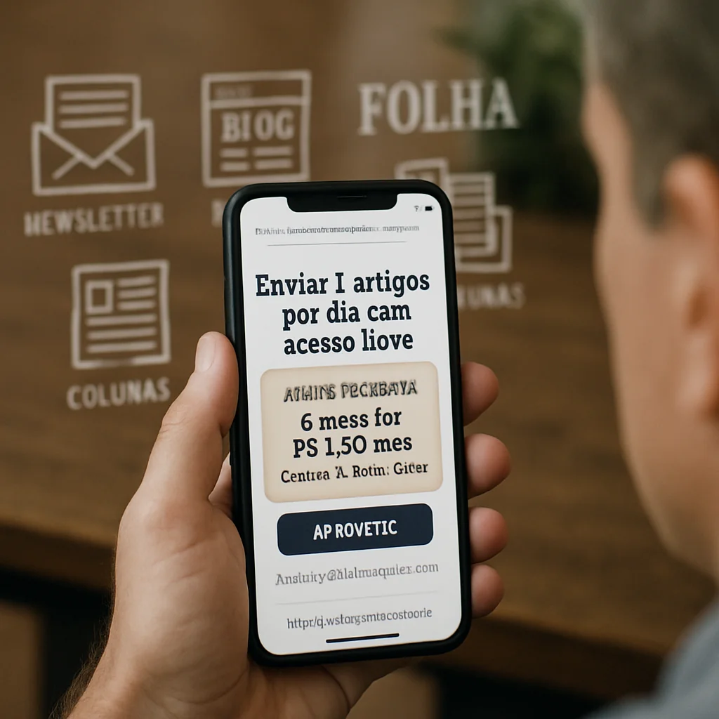 Assinantes: Envie 7 Artigos Diários e Aproveite Oferta Exclusiva na Folha