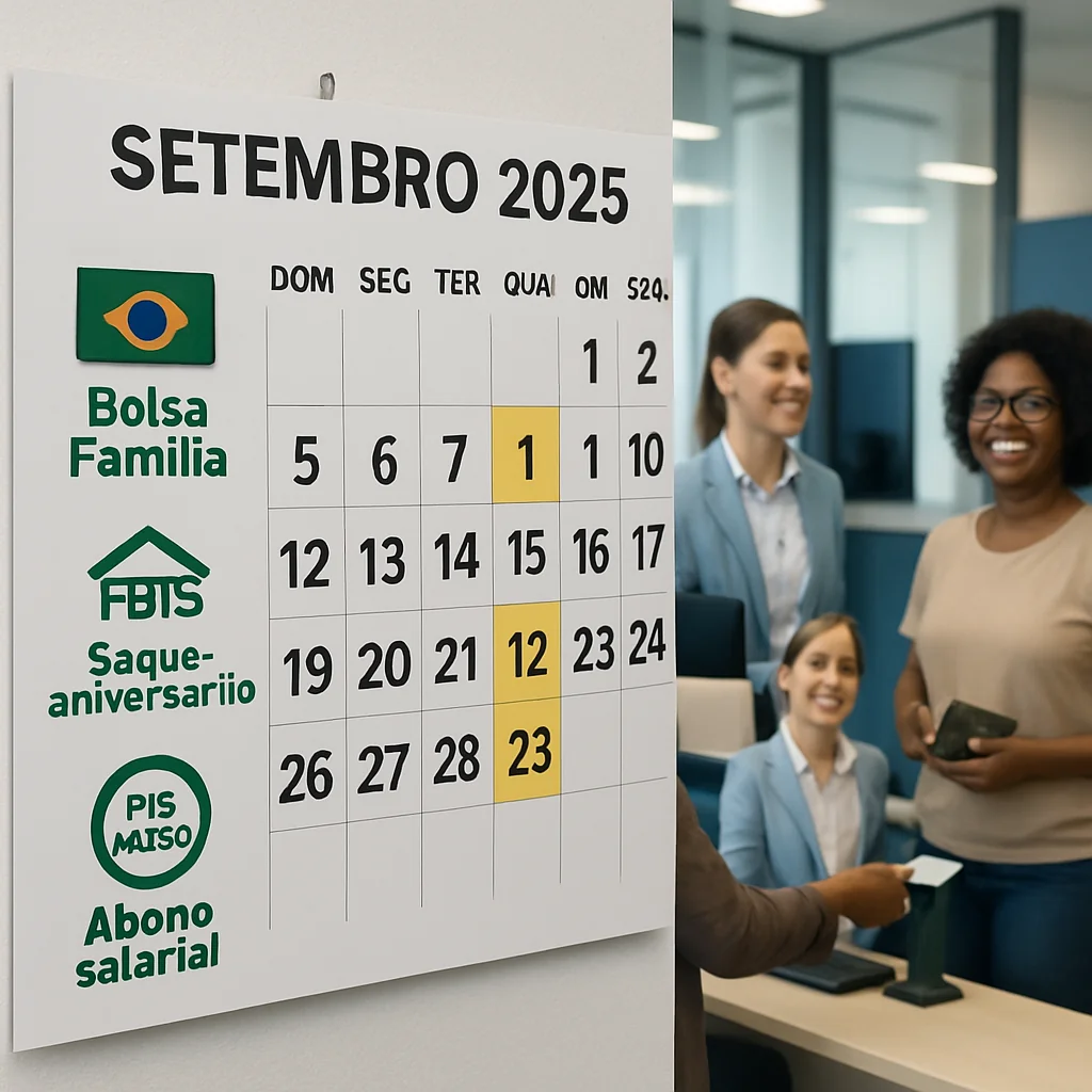 Setembro 2025: Calendário Completo de Pagamentos Bolsa Família, FGTS e PIS/Pasep