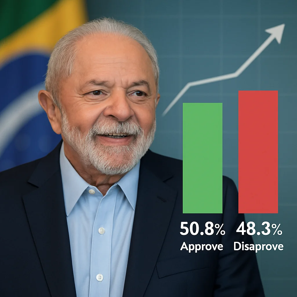 Aprovação de Lula supera desaprovação em 2025 pela primeira vez, revela AtlasIntel