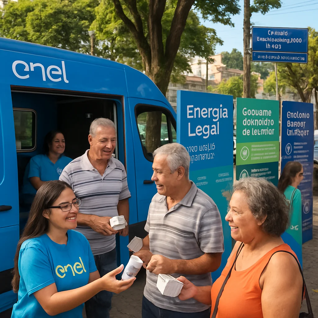 Enel Rio realiza Energia Legal em Niterói: atendimento móvel e troca de LED