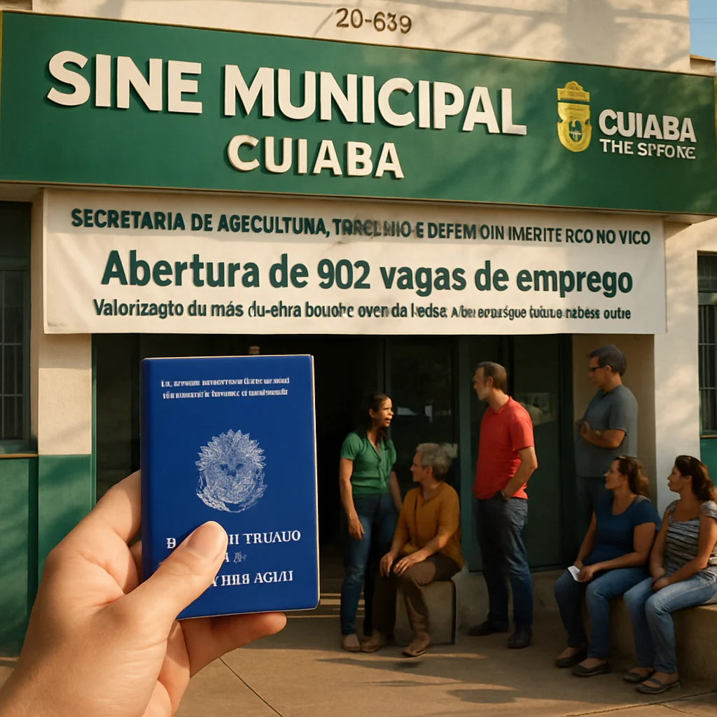 Notícias Agricultura e Trabalho: Sine Cuiabá abre 902 vagas em 22/set/2025