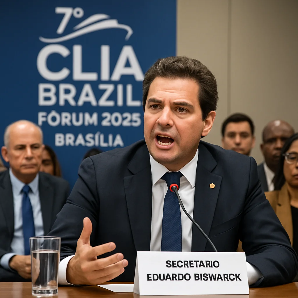 Secretário Eduardo Bismarck destaca no 7º Fórum CLIA Brasil 2025 a prioridade da chegada de cruzeiros ao Ceará