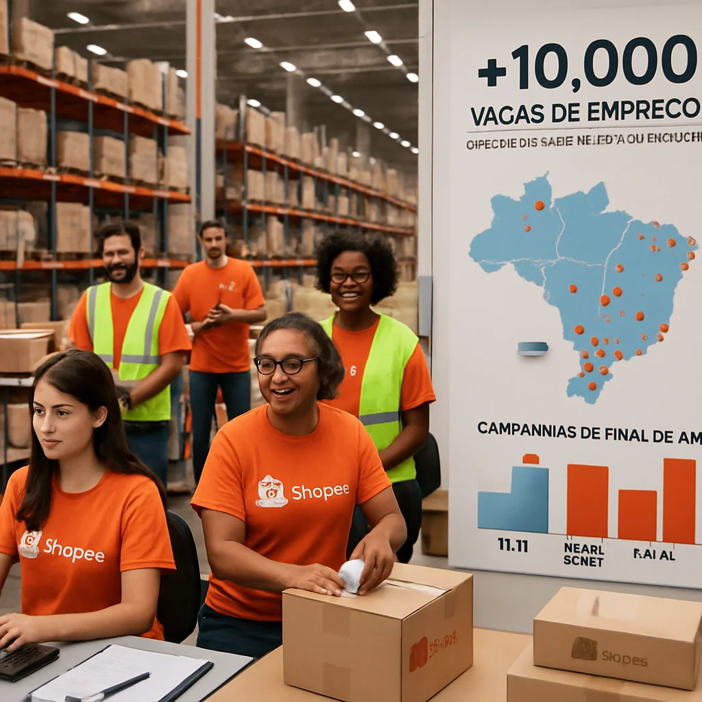 Shopee abre 10 mil vagas para operações logísticas e corporativas no Brasil