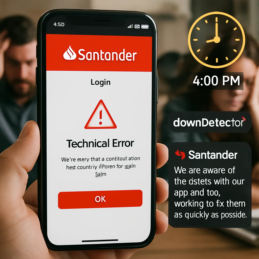 Erro no app do Banco Santander deixa usuários sem acesso por 30 minutos