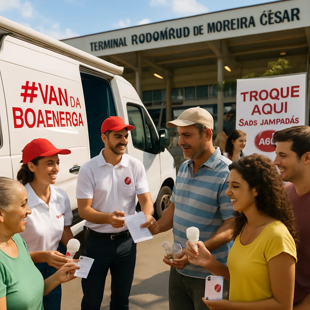 Van da Boa Energia em Pindamonhangaba em 03/09/2025: Troca LED e Serviços Gratuitos