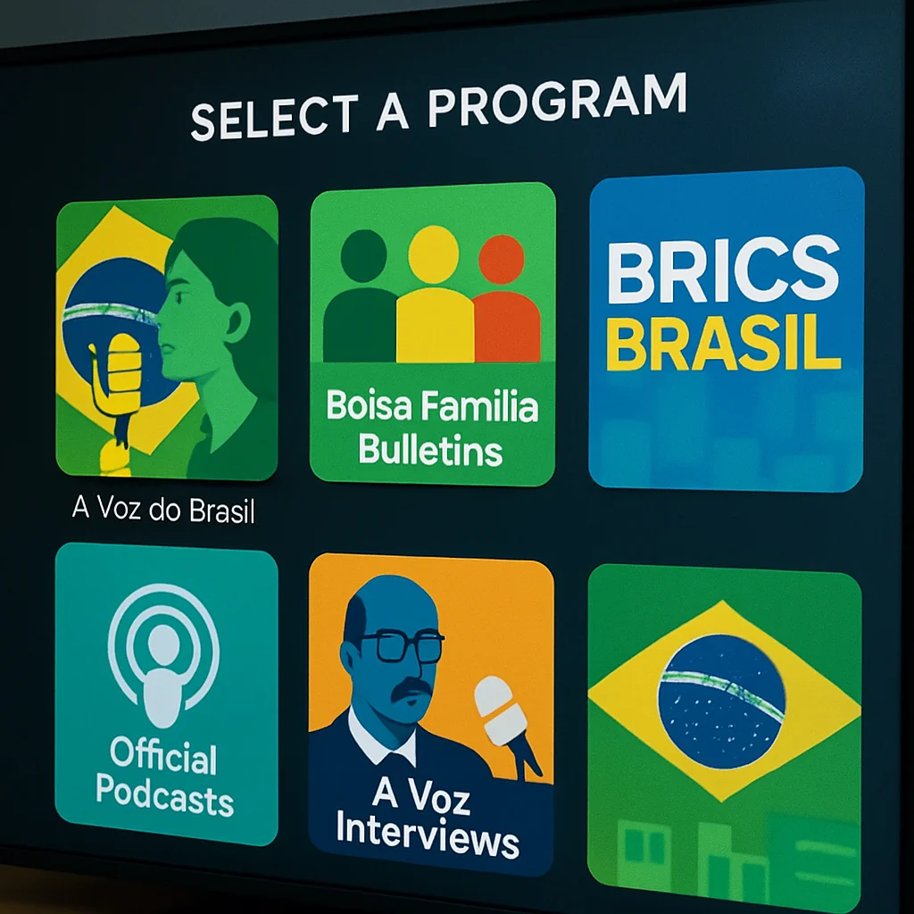 Selecione um Programa: Guia Completo de Podcasts, Boletins e Entrevistas Oficiais