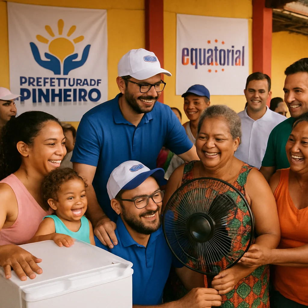 Prefeitura de Pinheiro e Equatorial entregam geladeiras e ventiladores beneficiando famílias de baixa renda