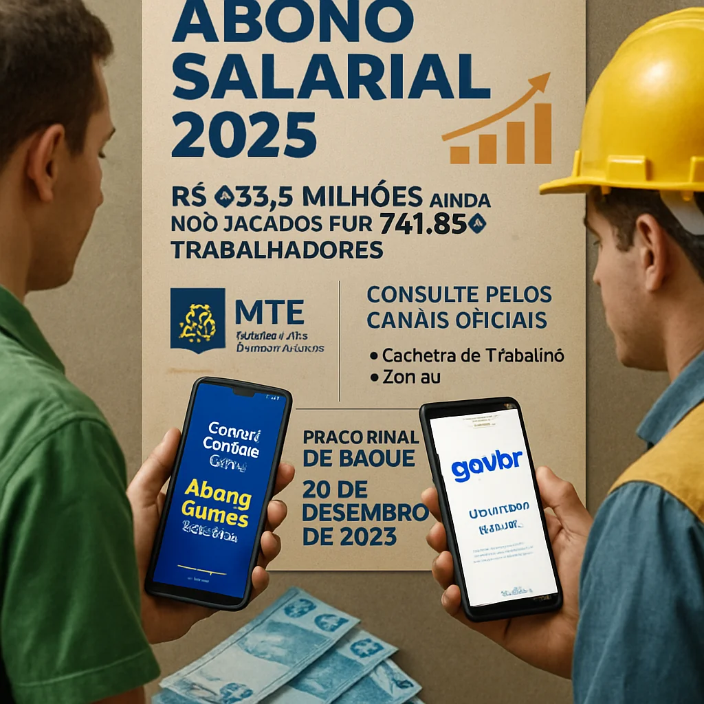 Abono Salarial PIS/Pasep 2025: Saiba quem ainda pode sacar R$833,5 mi