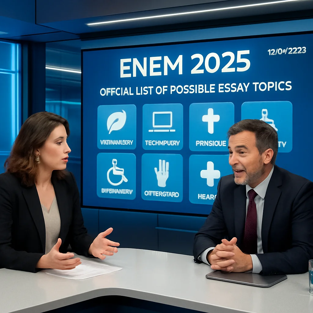 Última atualização 12/09/2025: Temas de Redação Enem 2025 revelados