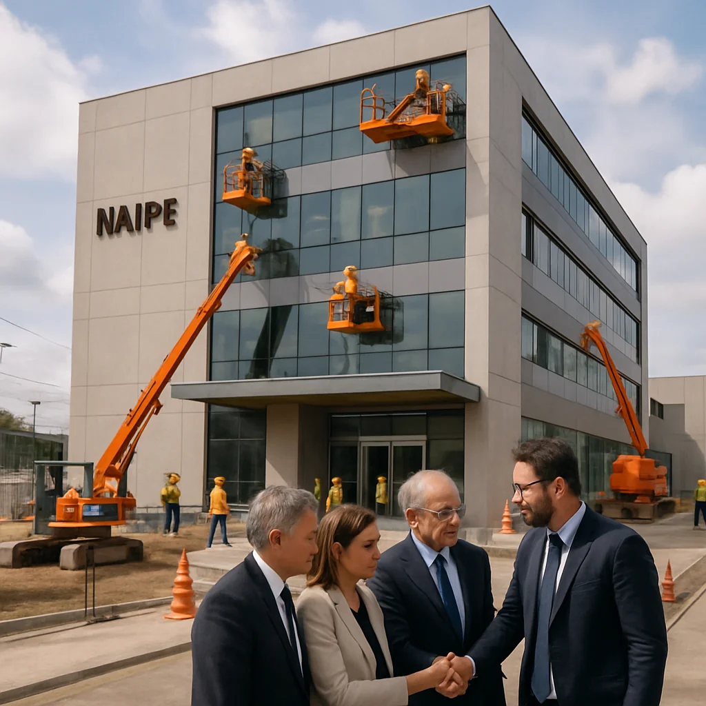 Novo prédio do Naipe em Joinville: conclusão em dezembro com 96,93% pronta