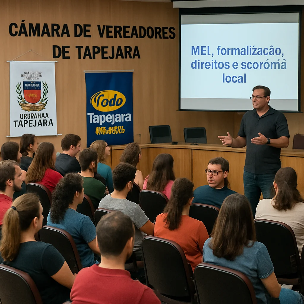 Palestra em Tapejara sobre formalização de profissionais MEI na Câmara