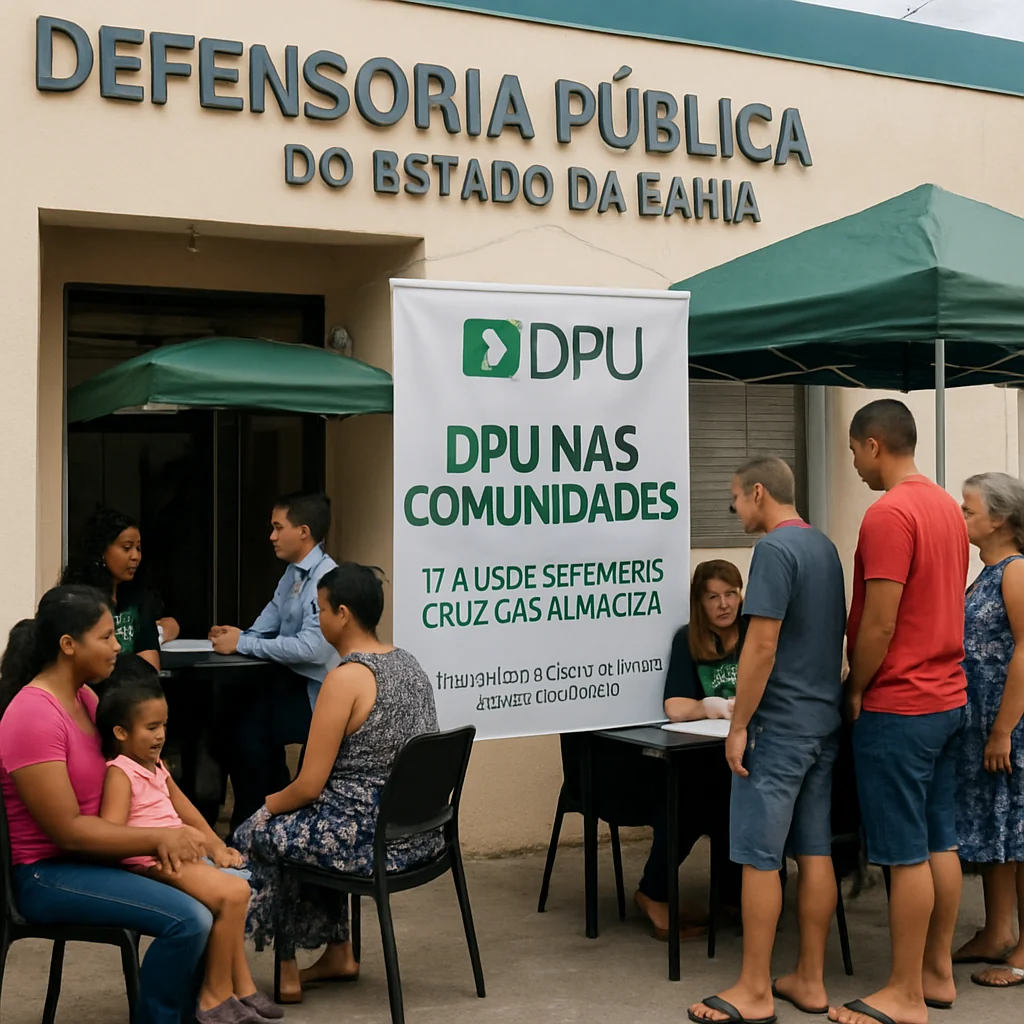 DPU Nas Comunidades: Atendimento Jurídico Gratuito em Cruz das Almas (17 a 19/09)