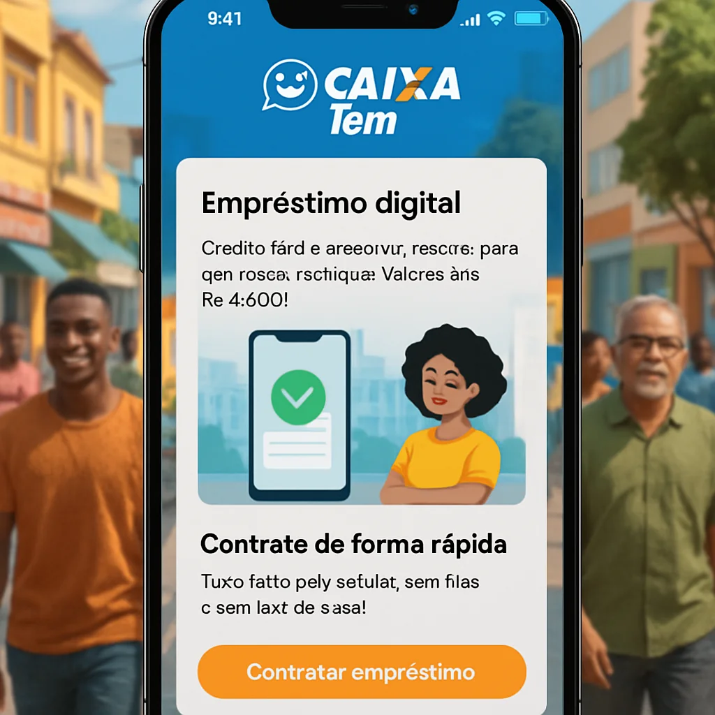 Caixa Tem 2025: Empréstimos digitais até R$4.500 para negativados
